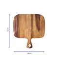 Bonzer Rectangular Board with Handle-08 - Walnut 32 x 28 x H1.6cm - 1