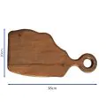 Bonzer Rustic Edged Board with Handle - Walnut 38 x 20 x H2cm - 1