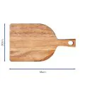 Bonzer Rectangular Board  with Handle-10 - Walnut 35 x 20 x H1.6cm - 1