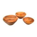 Bonzer Walnut Wood Bowl Set of 3 - Ø21.5/Ø25/Ø28.5cm - 3