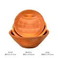 Bonzer Walnut Wood Bowl Set of 3 - Ø21.5/Ø25/Ø28.5cm - 1