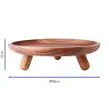 Bonzer Walnut Round Riser - Large - Walnut Ø30 x H12cm - 1