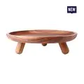 Bonzer Walnut Round Riser - Large - Walnut Ø30 x H12cm - 0