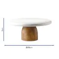 Bonzer White Walnut Cake Stand - Small - Ø28 x H9cm - 1
