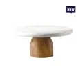 Bonzer White Walnut Cake Stand - Small - Ø28 x H9cm - 0
