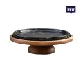 Bonzer Black Marble Cake Stand - Walnut Ø30 x Ø27 x H9cm - 0