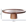 Bonzer Walnut Cake Stand-01 -  Ø30 x H11cm - 1