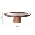 Bonzer Walnut Cake Stand-02 -  Ø25 x H11cm - 1