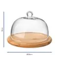 Bonzer Dessert Cheese Dome-01 - Oak Ø24 x H16cm - 1