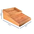Bonzer Buffet Display Stand - Slatted - Oak 72.5 x 51 x H32cm - 1