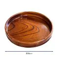 Bonzer Round Service Tray - Large - Walnut Ø28 x H4.5cm - 1