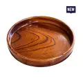 Bonzer Round Service Tray - Large - Walnut Ø28 x H4.5cm - 0