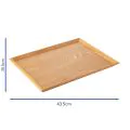 Bonzer Rectangular Service Tray - Large - Oak 43.5 x 25.5 x H2cm - 1