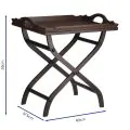 Bonzer Classic Butler Tray with Stand - Walnut 37.5 x 49 x H55cm - 1