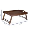 Bonzer Classic Folding Room Tray - Walnut 35 x 54.5 x H29cm - 1