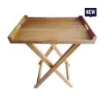 Bonzer Modern Butler Tray with Stand - Oak 66 x 47.5 x H78.5cm - 0
