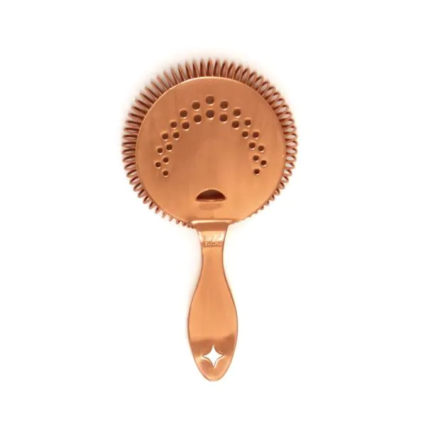 Bonzer Heritage Sprung Julep Strainer Boxed - Copper