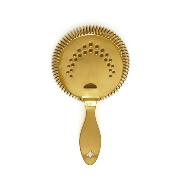 Bonzer Heritage Sprung Julep Strainer Boxed - Gold