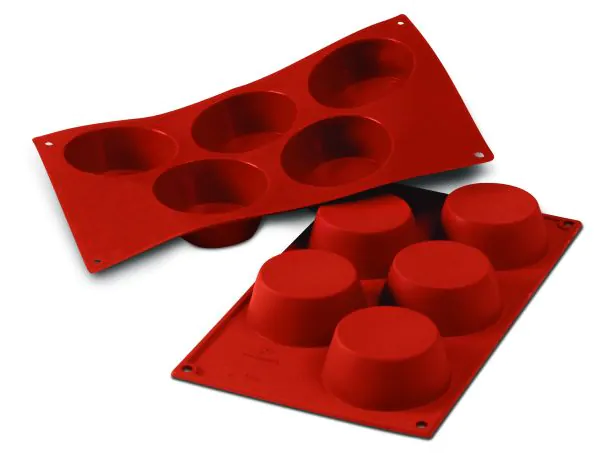 Silikomart Mould Sheet - SF024 - 5 Big Muffin Ø81 x h32mm