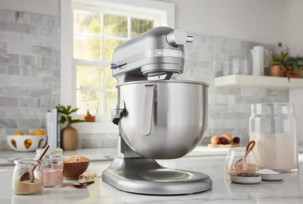 KitchenAid Heavy Duty Stand Mixer 6.6Ltr - Contour Silver - UK Plug - 5KSM70JPXBCU