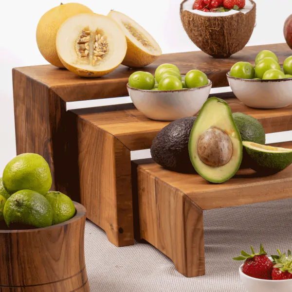 Bonzer Three Step Riser - Walnut 56 x 18 x H 18 cm