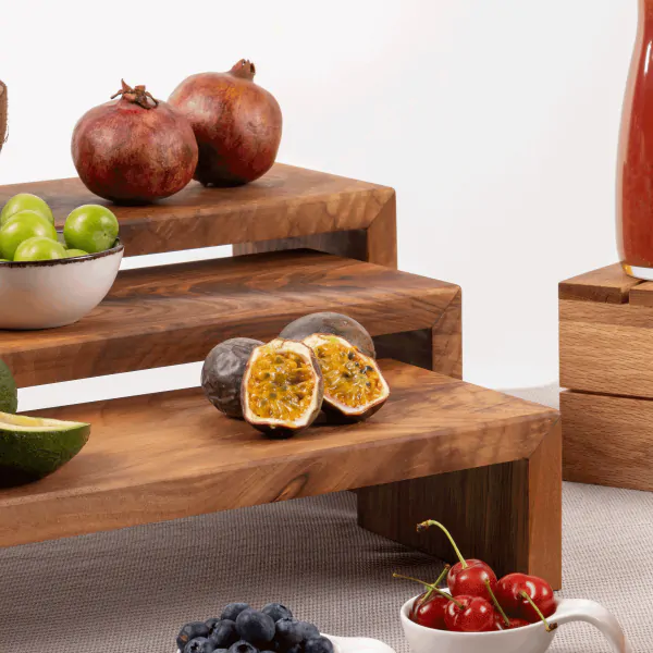 Bonzer Three Step Riser - Walnut 56 x 18 x H 18 cm