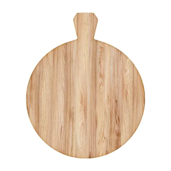 Bonzer Round Board with Handle-05 - Oak 35.5 x 25.5 x H2cm